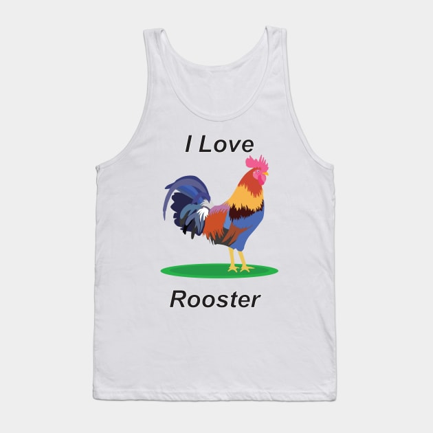 Rooster with feathers of different colors Tank Top by GiCapgraphics